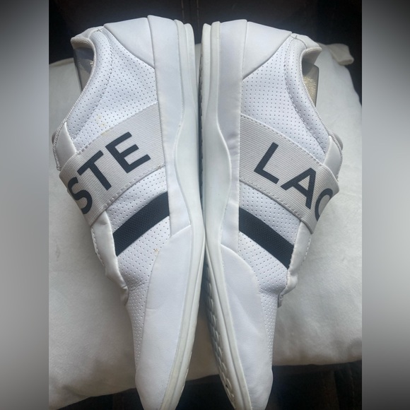 Lacoste Misano Elastic White and Navy Sneakers 9.5 - Picture 3 of 9